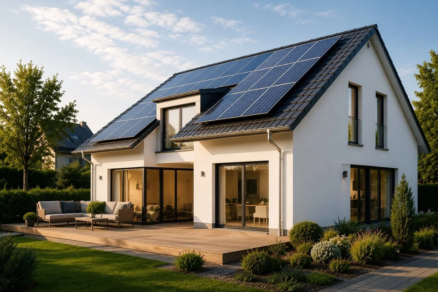 Energieeffizientes Einfamilienhaus mit Photovoltaik